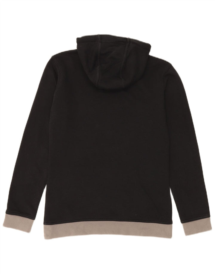 Kappa Mens Graphic Hoodie Jumper Medium Black Colourblock Cotton