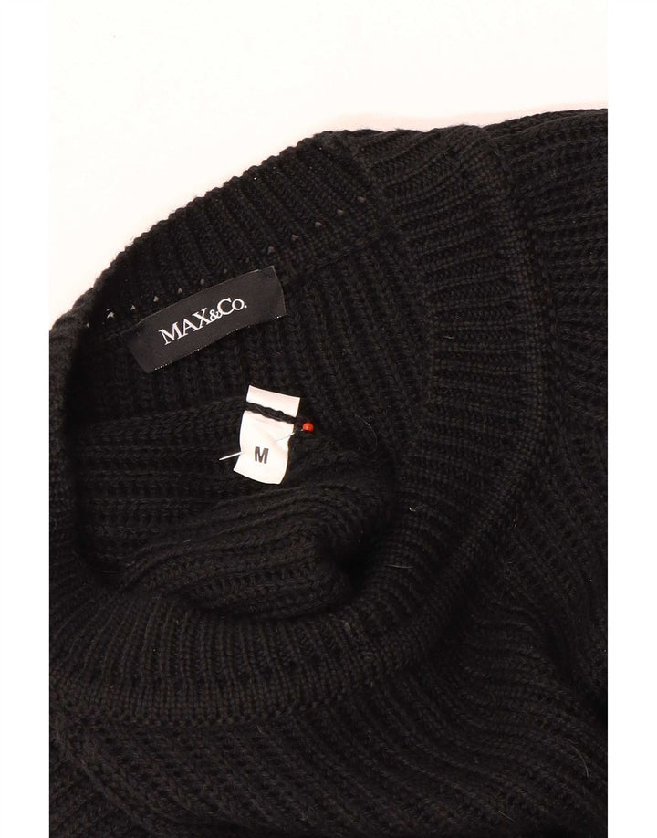 Max & Co. Womens Boat Neck Jumper Sweater UK 14 Medium Black