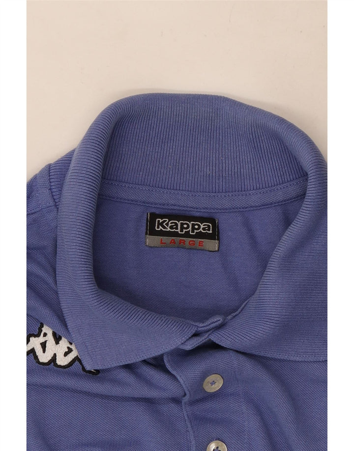 Kappa Mens Long Sleeve Polo Shirt Large Blue