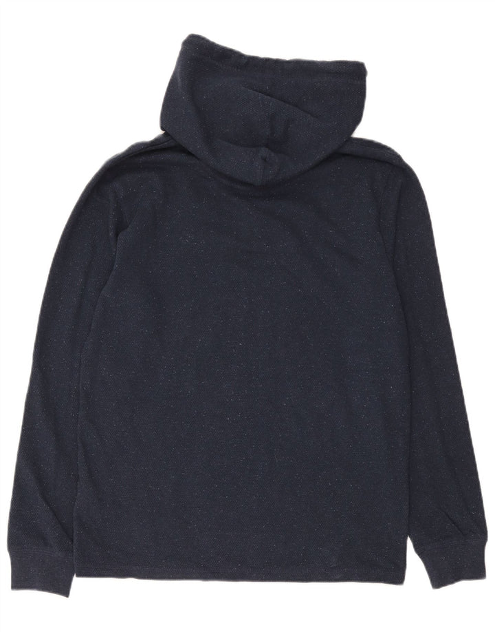 O'Neill Mens Button Neck Hoodie Jumper Small Navy Blue Cotton