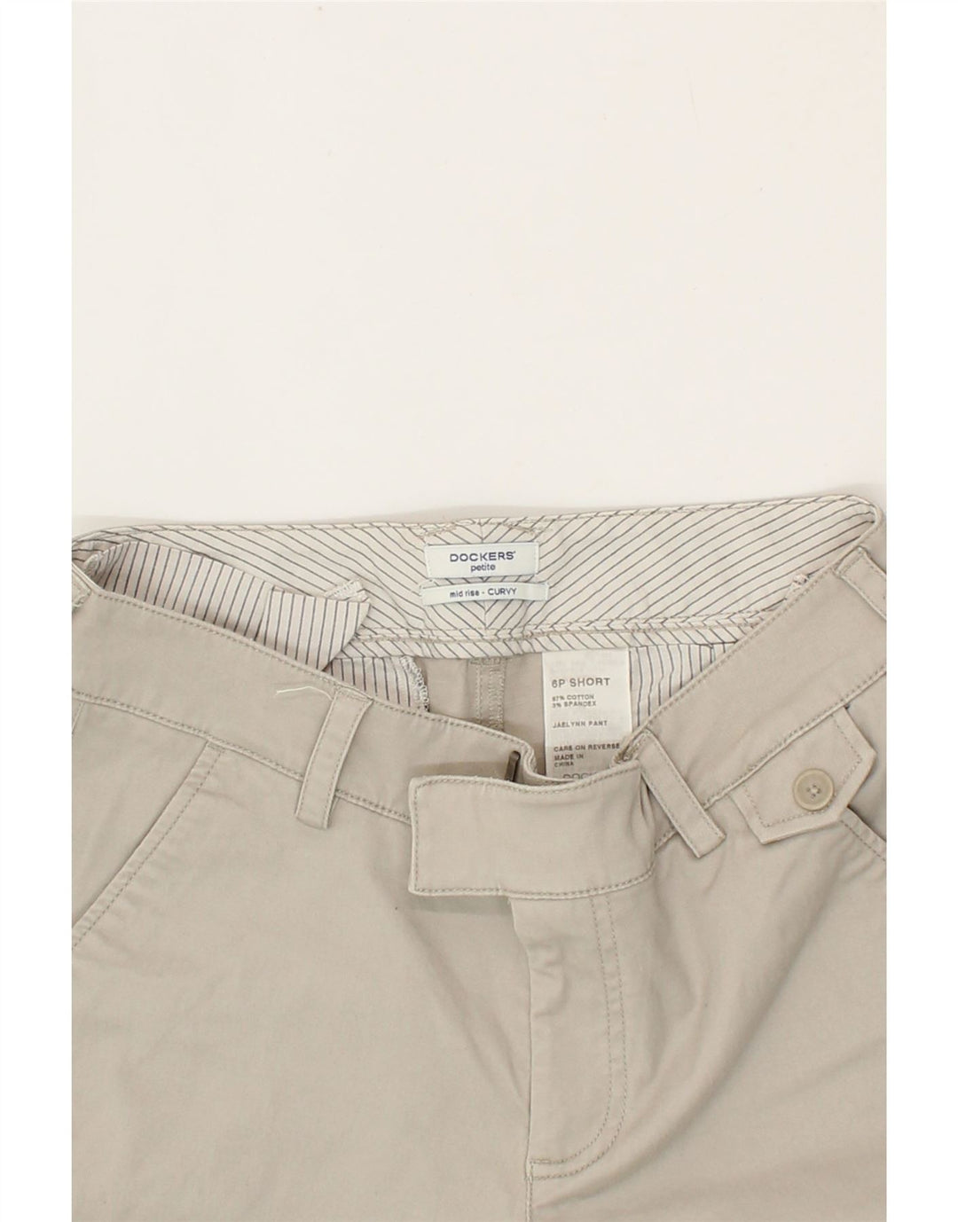 DOCKERS Womens Mid Rise Curvy Casual Trousers US 6 Medium W30 L26  Grey Vintage Dockers and Second-Hand Dockers from Messina Hembry 