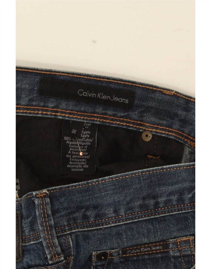 Calvin Klein Mens Straight Jeans W36 L29 Blue Cotton