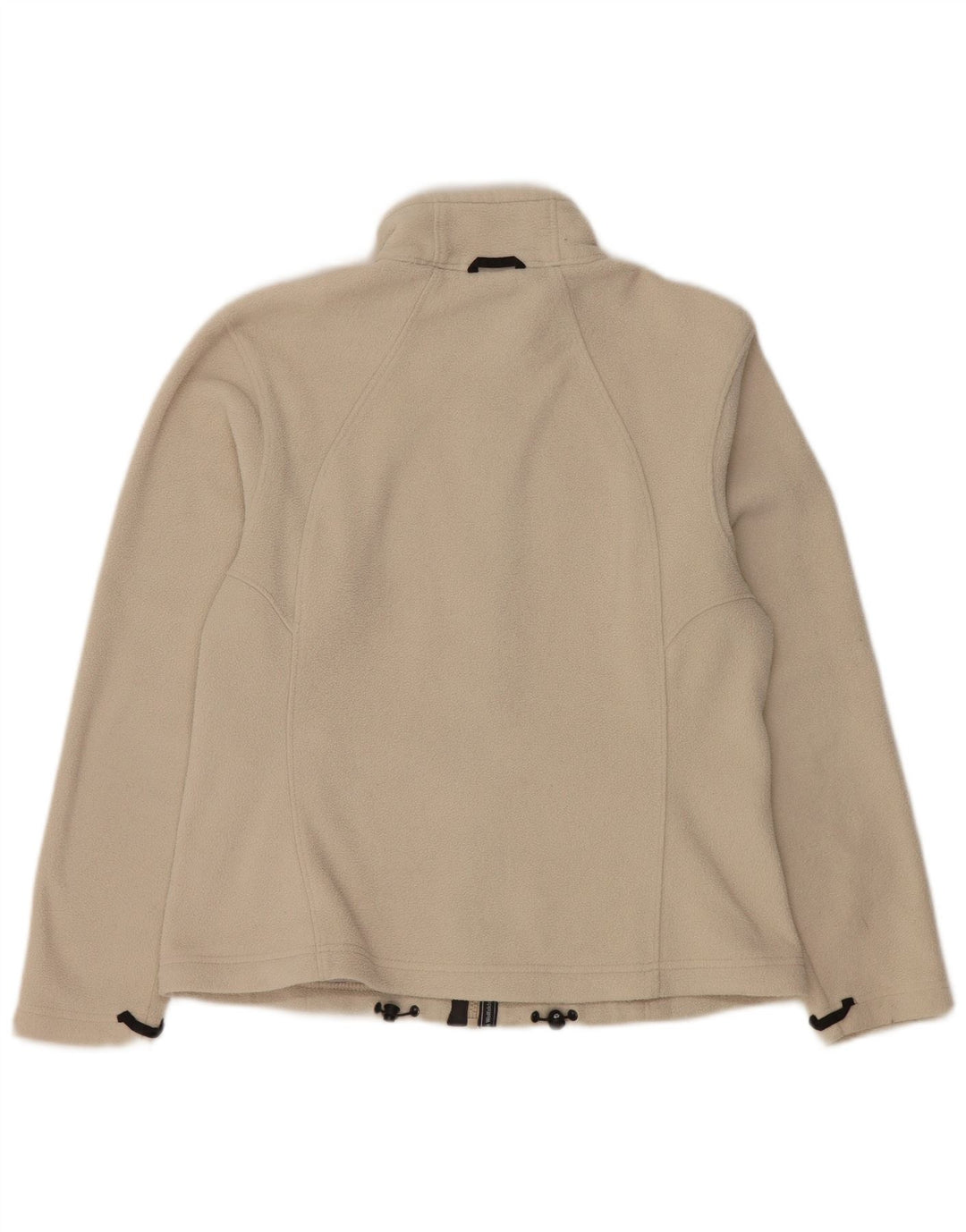 JACK WOLFSKIN Womens Fleece Jacket UK 12/14 Medium Off White Polyester