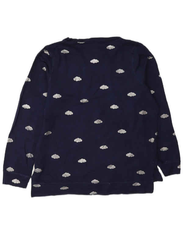 Oasis Womens Graphic Oversized Sweatshirt Jumper UK 10 Small Navy Blue