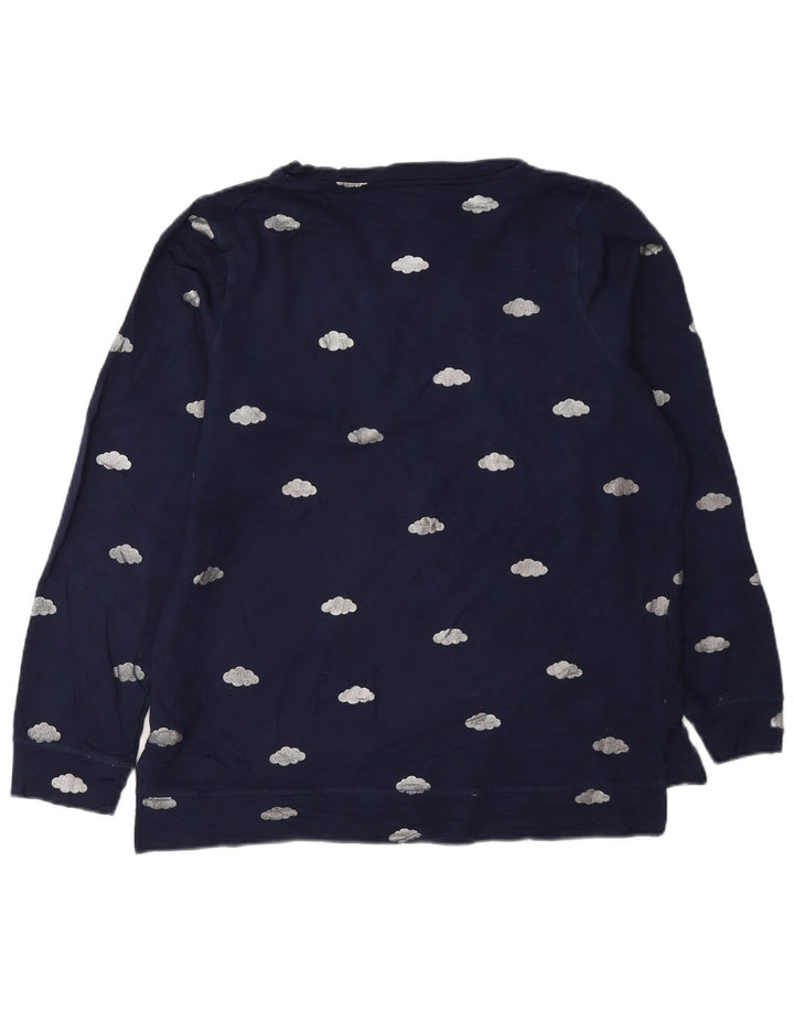 Oasis Womens Graphic Oversized Sweatshirt Jumper UK 10 Small Navy Blue