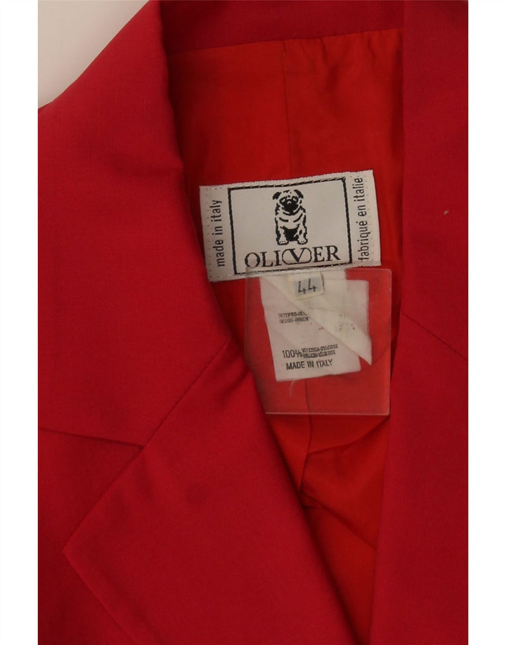 Oliver Womens 2 Button Blazer Jacket IT 44 Medium Pink Viscose