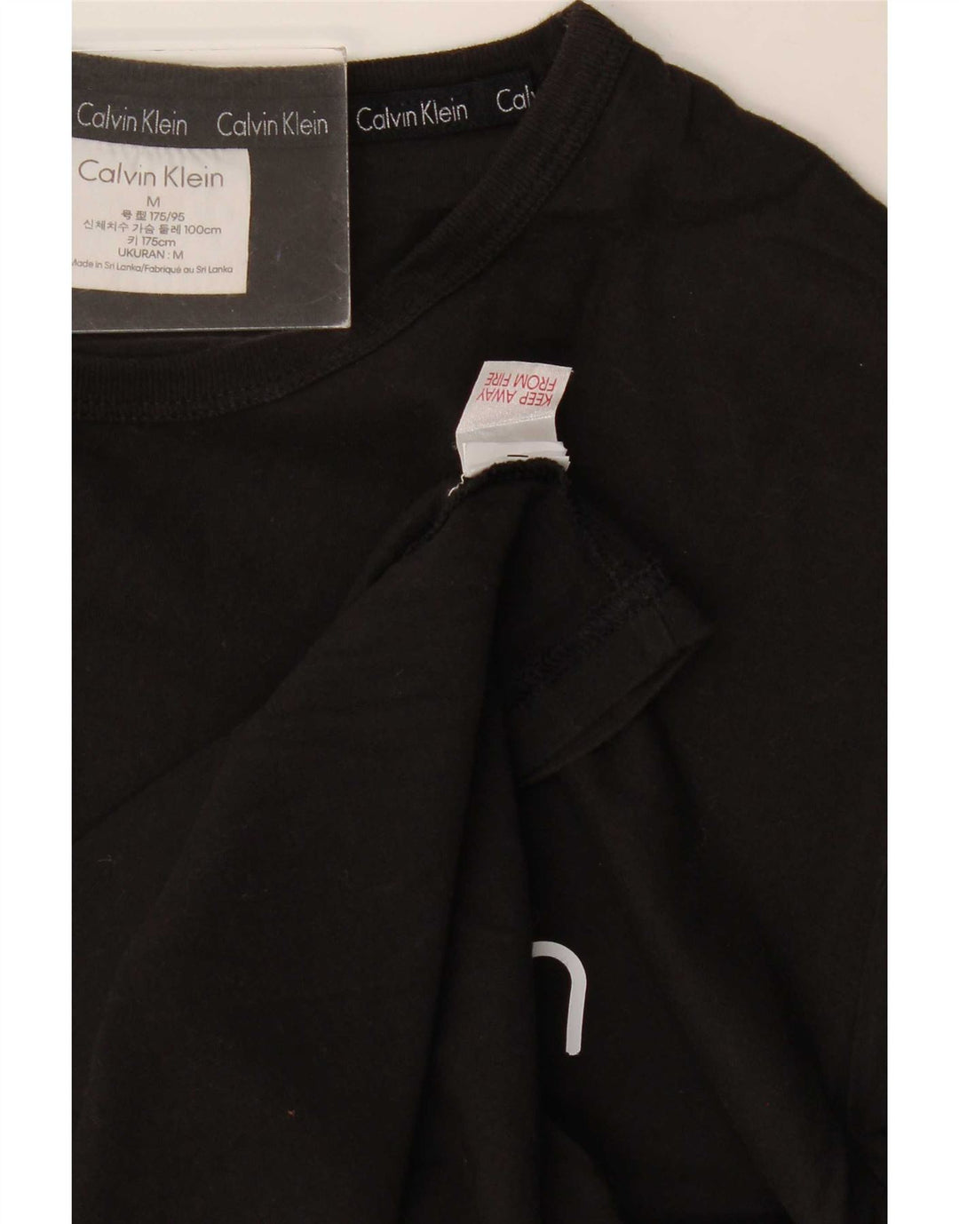 Calvin Klein Mens Graphic T-Shirt Top Medium Black