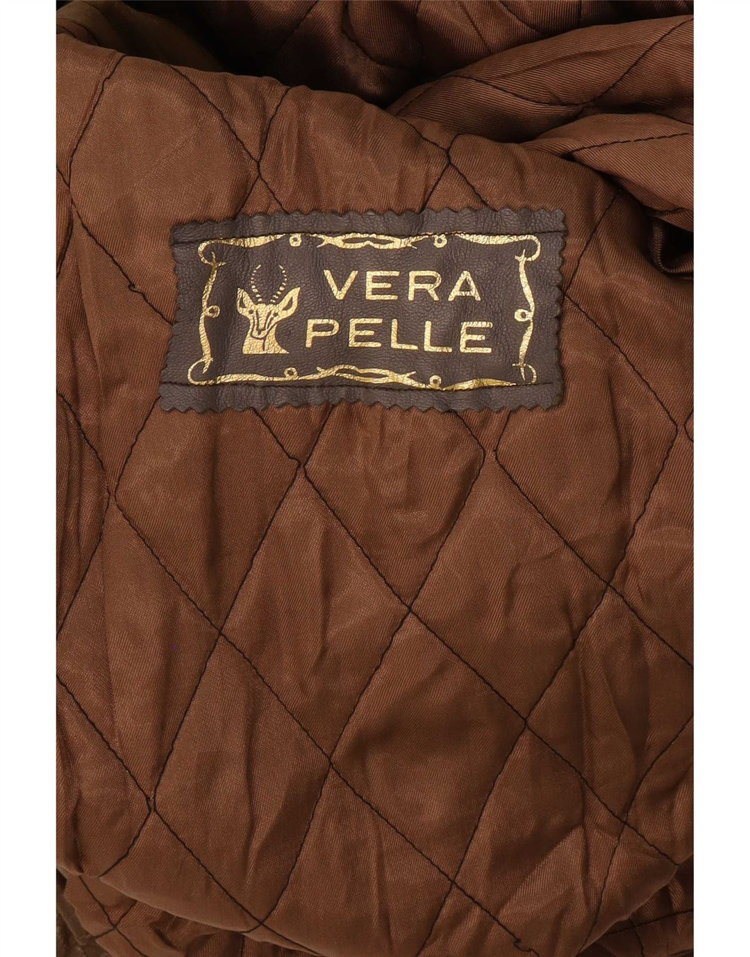Vintage Womens Leather Jacket IT 42 Medium Khaki
