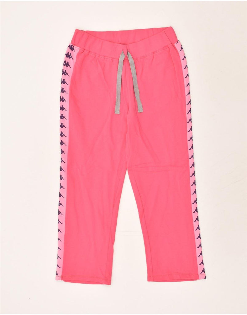 KAPPA Womens Tracksuit Trousers UK 14 Medium Pink Cotton | Vintage Kappa | Thrift | Second-Hand Kappa | Used Clothing | Messina Hembry 