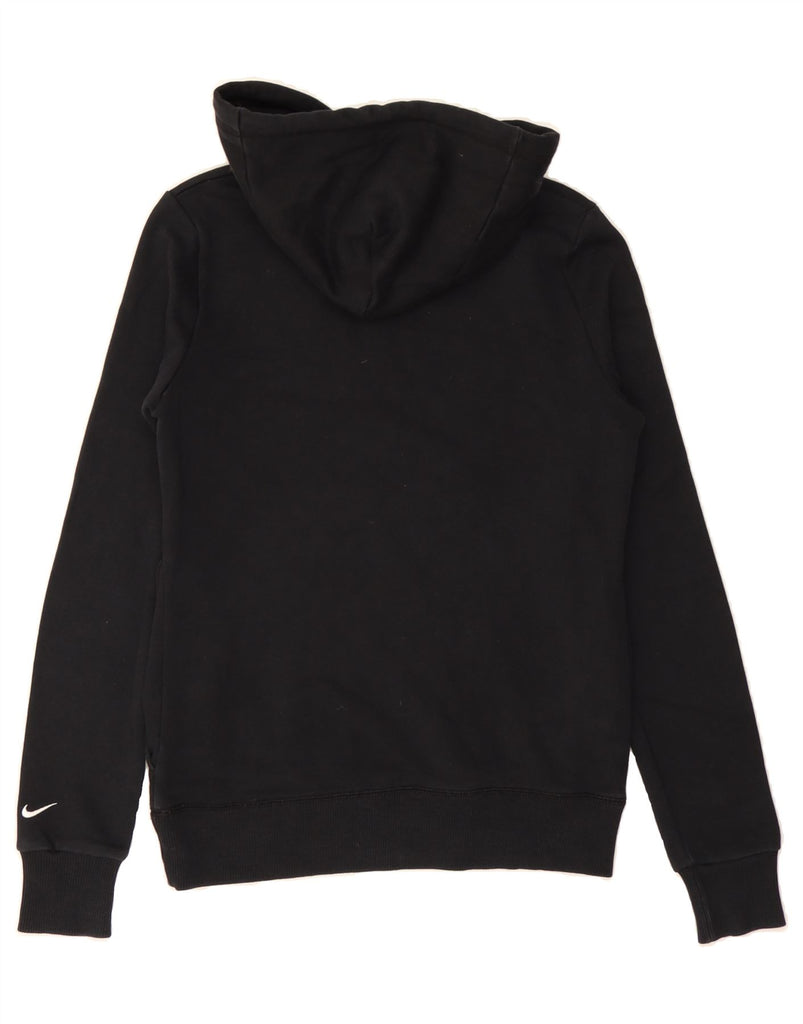 NIKE Womens Graphic Hoodie Jumper UK 12 Medium Black Cotton Vintage Nike and Second-Hand Nike from Messina Hembry 