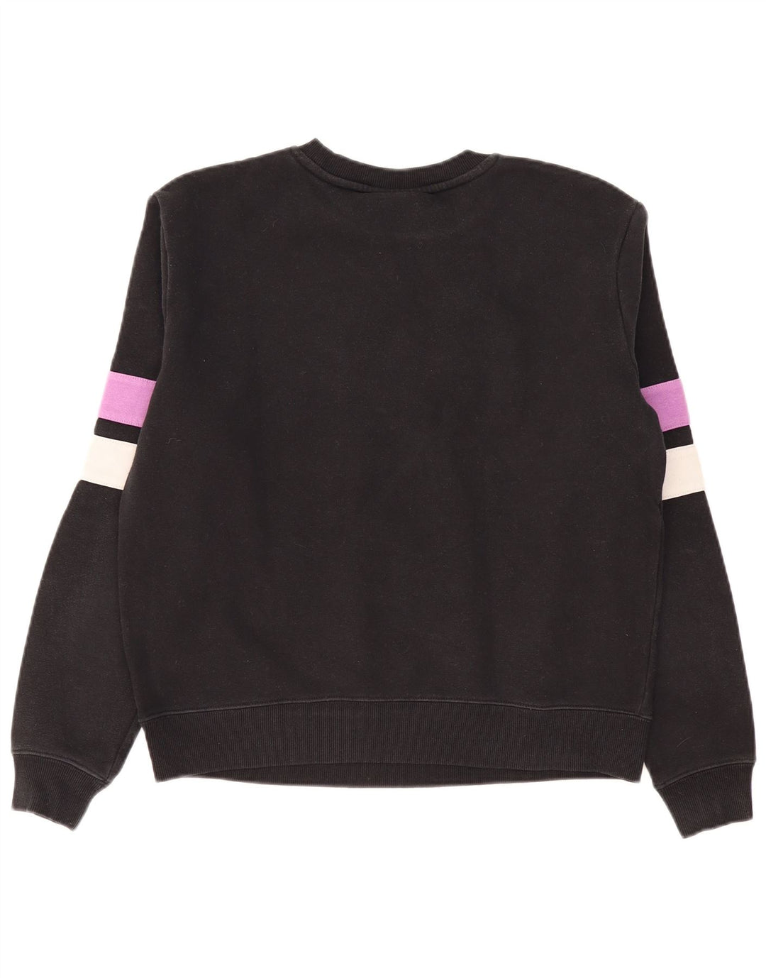Fila Womens Graphic Sweatshirt Jumper UK 16 Large Black Colourblock
