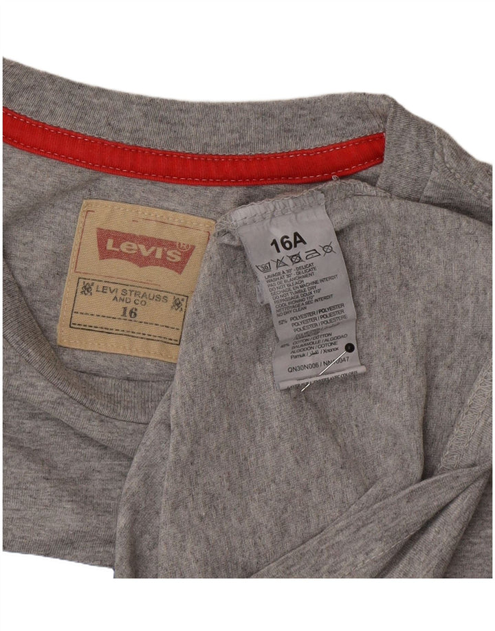 Levi's Boys Graphic T-Shirt Top 15-16 Years Grey Polyester