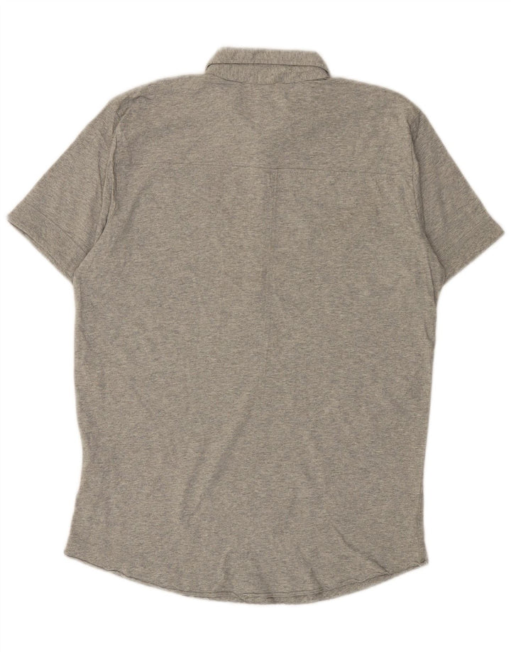 DIESEL Mens Polo Shirt Medium Grey Cotton