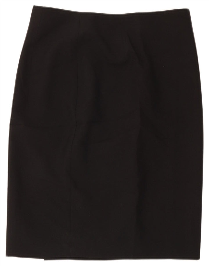 Marks & Spencer Womens Pencil Skirt UK 12 Medium W32 Black Polyester