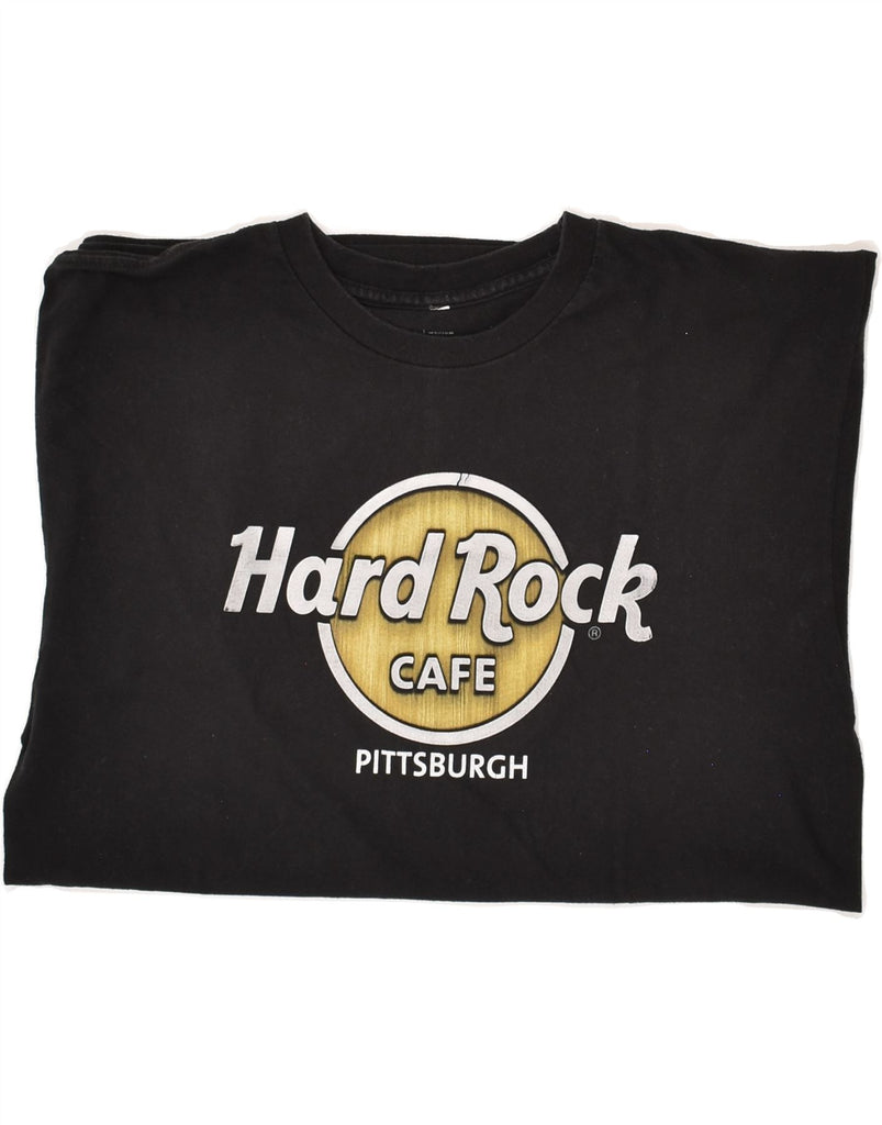 HARD ROCK CAFE Mens Pittsburgh Graphic T-Shirt Top Medium Black Cotton | Vintage Hard Rock Cafe | Thrift | Second-Hand Hard Rock Cafe | Used Clothing | Messina Hembry 