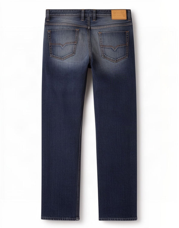 Diesel Mens Viker-R-Box Straight Jeans W34 L34 Navy Blue Cotton