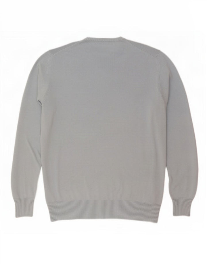 Zara Mens Crew Neck Jumper Sweater XL Blue Cotton