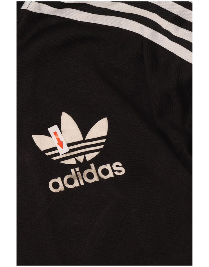 Adidas Mens Zip Hoodie Sweater Small Black Polyester