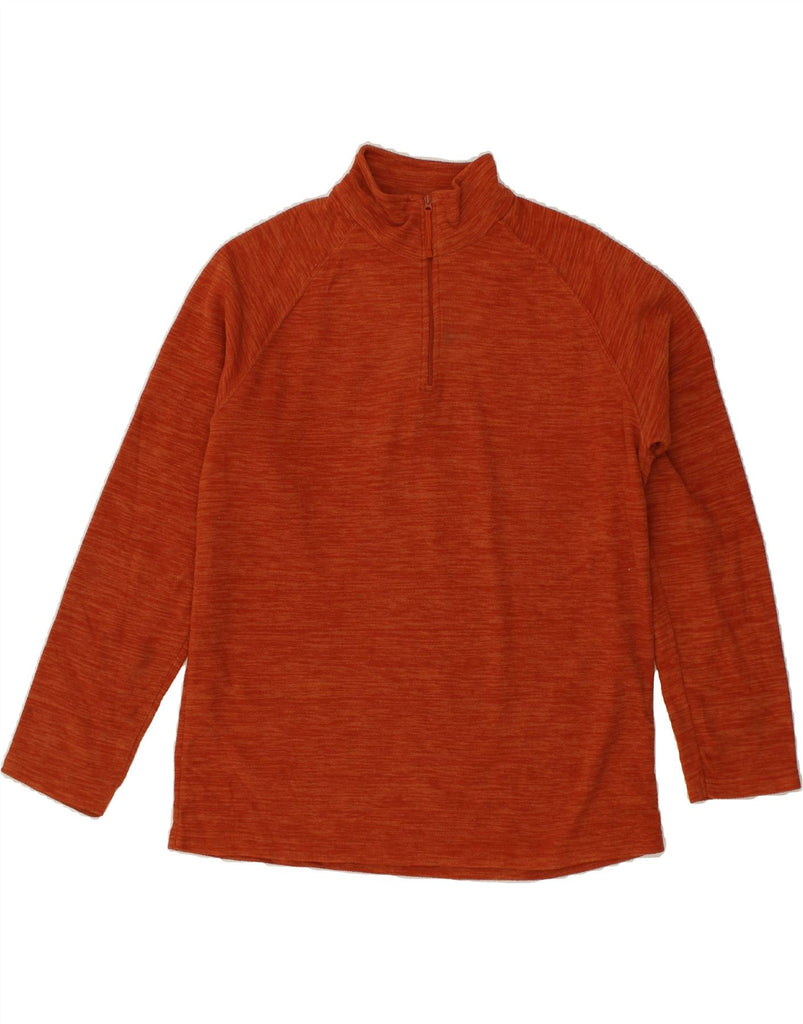 MOUNTAIN WAREHOUSE Mens Zip Neck Fleece Jumper Medium Orange Polyester | Vintage Mountain Warehouse | Thrift | Second-Hand Mountain Warehouse | Used Clothing | Messina Hembry 