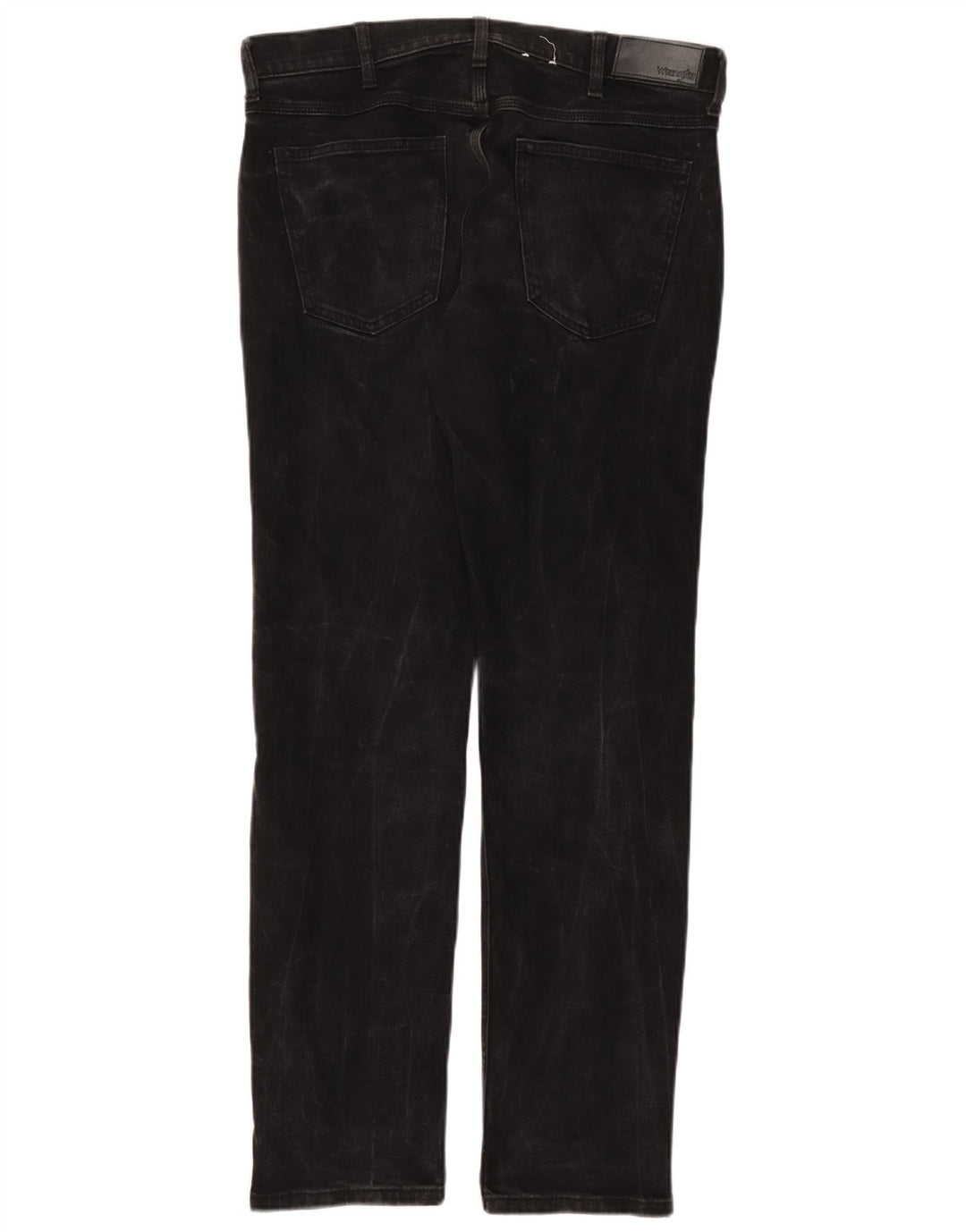 Wrangler Mens Regular Fit Straight Jeans W33 L32 Black Cotton