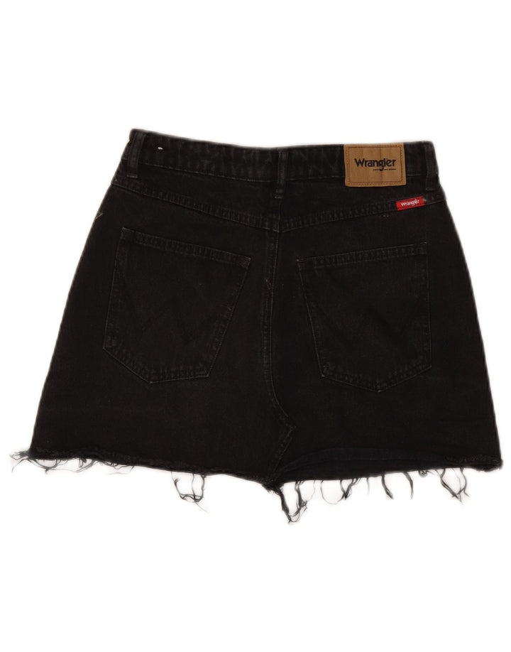 Wrangler Womens Mini Denim Skirt US 9 Medium W27  Black Cotton