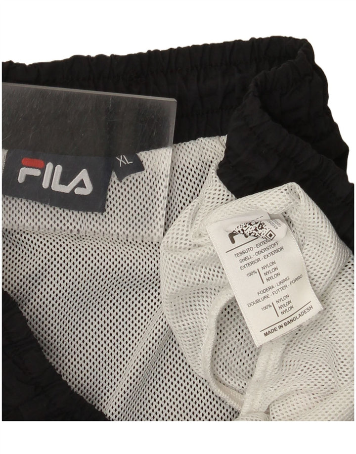 Fila Mens Swimming Shorts XL  Black Colourblock Nylon