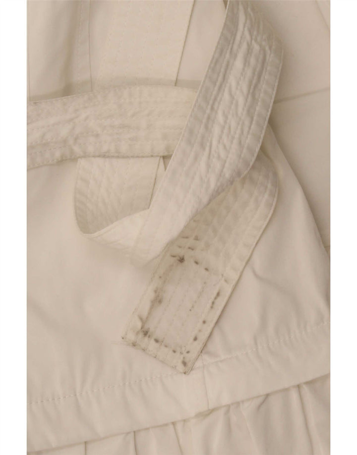 Guess By Marciano Womens Trench Coat IT 40 Small White Polyester