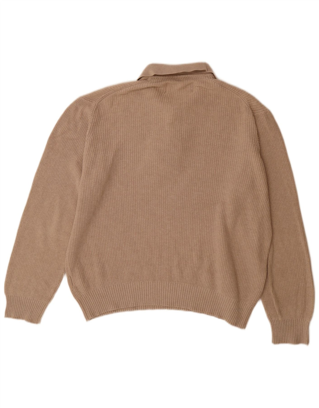 Marks & Spencer Mens Blue Harbour Polo Neck Jumper Sweater Large Beige