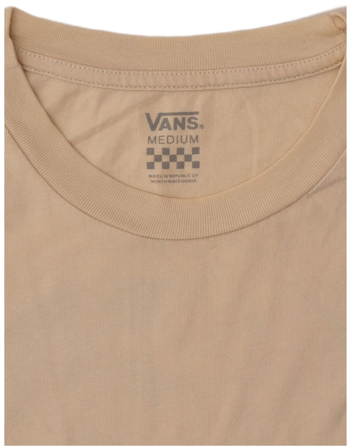VANS Womens Graphic T-Shirt Top UK 14 Medium Beige