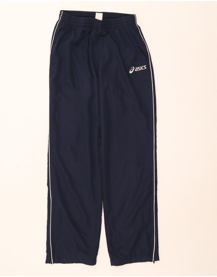 Asics Mens Tracksuit Trousers Medium  Navy Blue Polyester