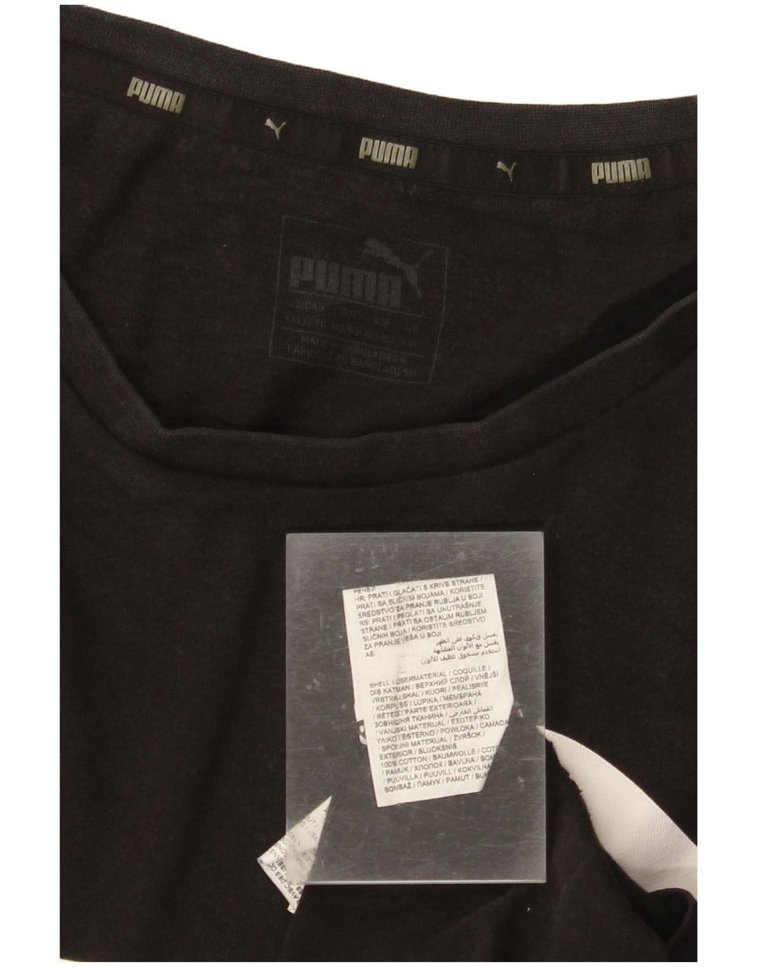 PUMA Mens Graphic T-Shirt Top 2XL Black Cotton