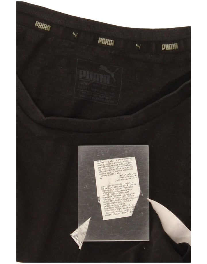 PUMA Mens Graphic T-Shirt Top 2XL Black Cotton