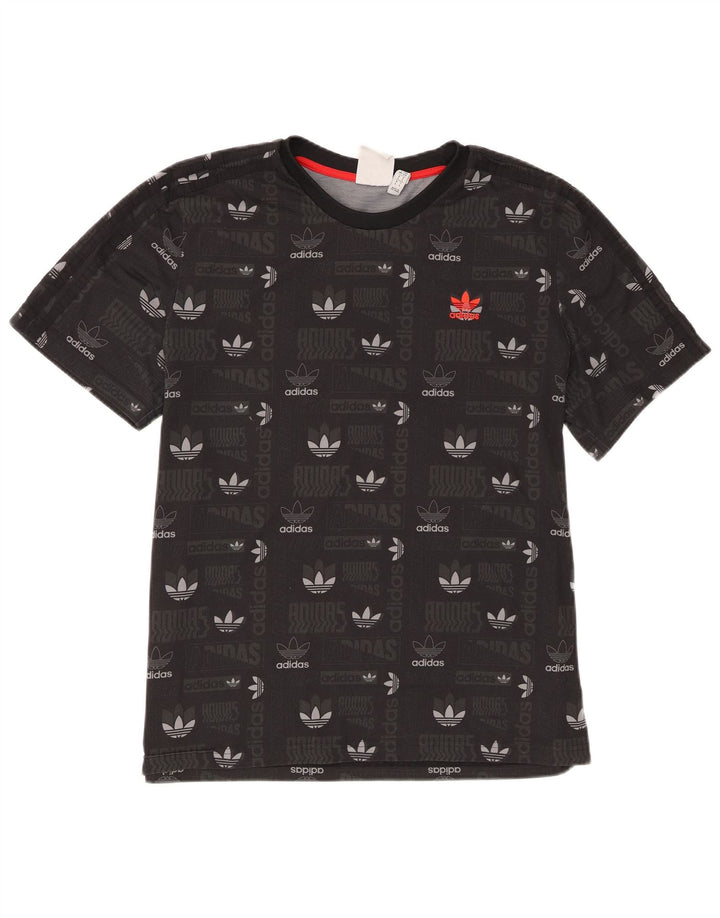 Adidas Mens Graphic T-Shirt Top Large Black Polyester