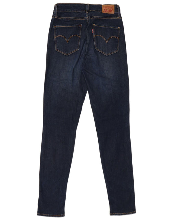 Levi's Womens 712 High Rise Skinny Jeans W27 L30 Blue Lyocell
