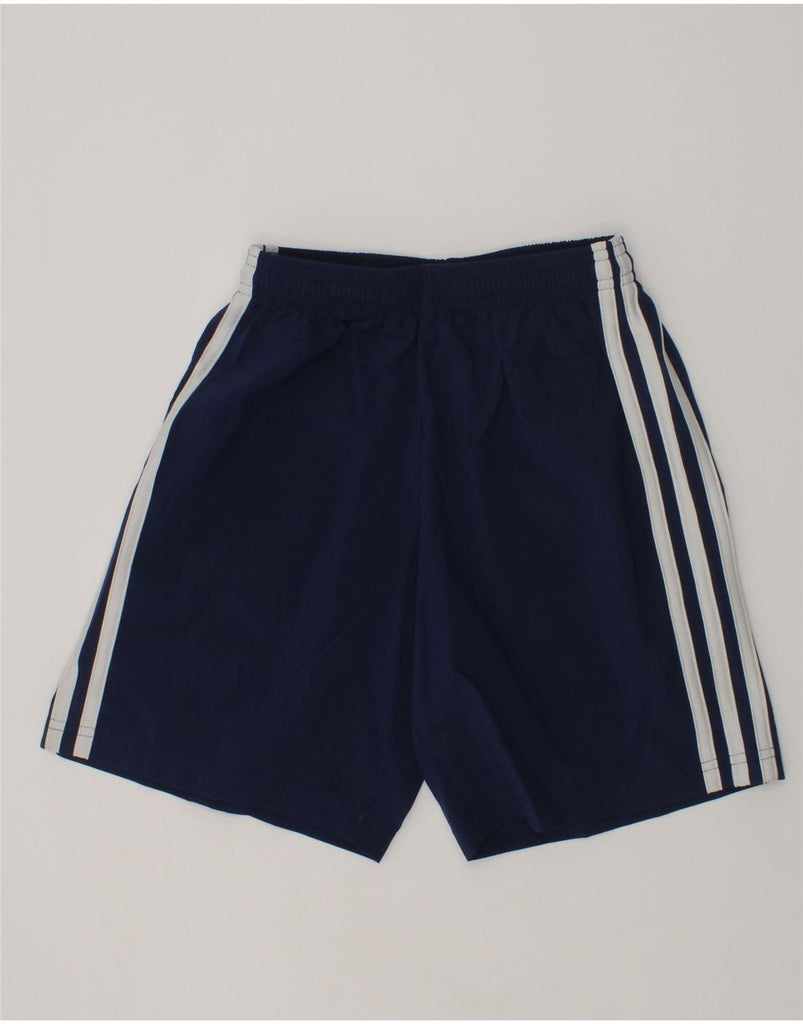 ADIDAS Boys Sport Shorts 9-10 Years Navy Blue Polyester | Vintage Adidas | Thrift | Second-Hand Adidas | Used Clothing | Messina Hembry 