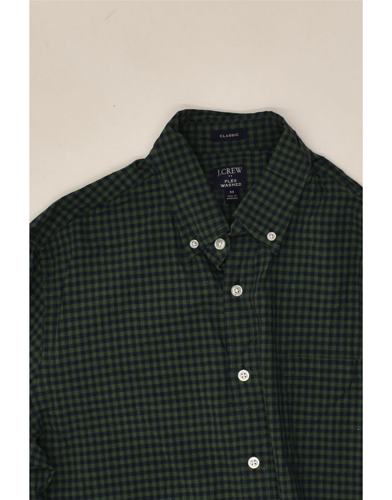 J. CREW Mens Classic Shirt Medium Green Gingham Cotton | Vintage J. Crew | Thrift | Second-Hand J. Crew | Used Clothing | Messina Hembry 