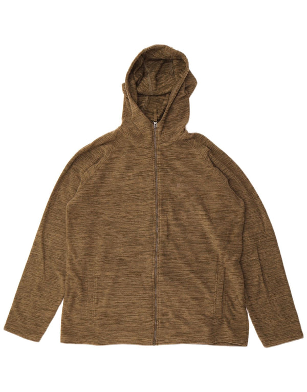 Mountain Warehouse Mens Fleece Zip Hoodie Sweater XL Green Flecked