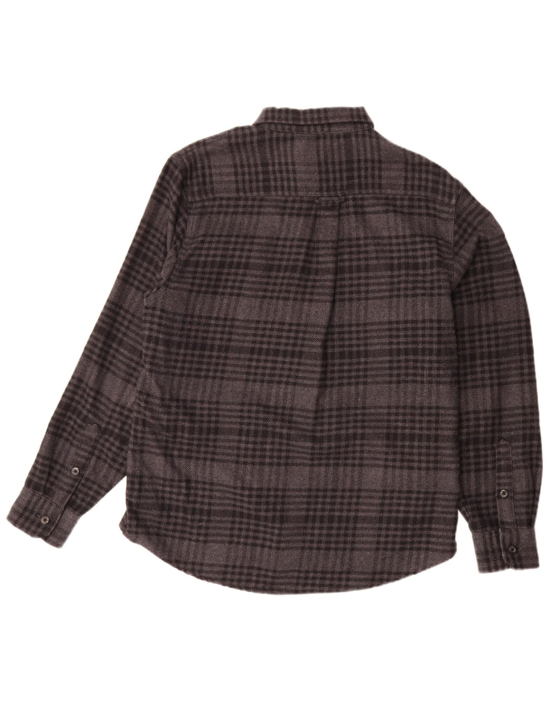 ORVIS Mens Flannel Shirt Medium Grey Check Cotton