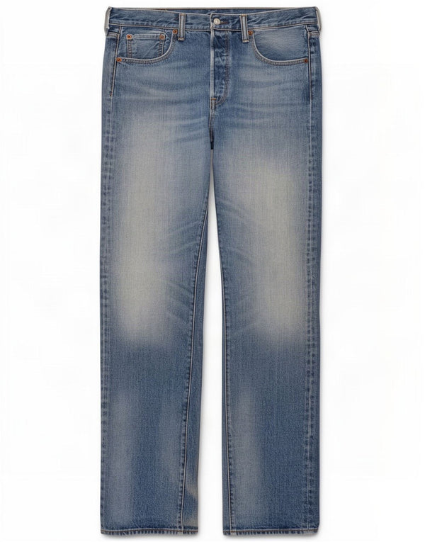 Levi's Womens 501 Straight Jeans W33 L38 Blue Cotton