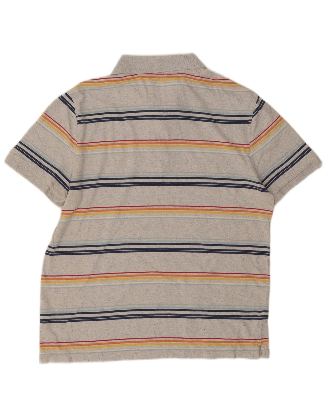 Fat Face Mens Polo Shirt Large Grey Striped Cotton