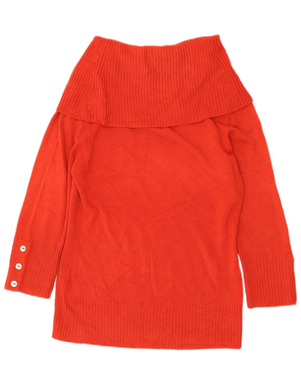 Per Una Womens Roll Neck Jumper Sweater UK 14 Medium Orange Acrylic