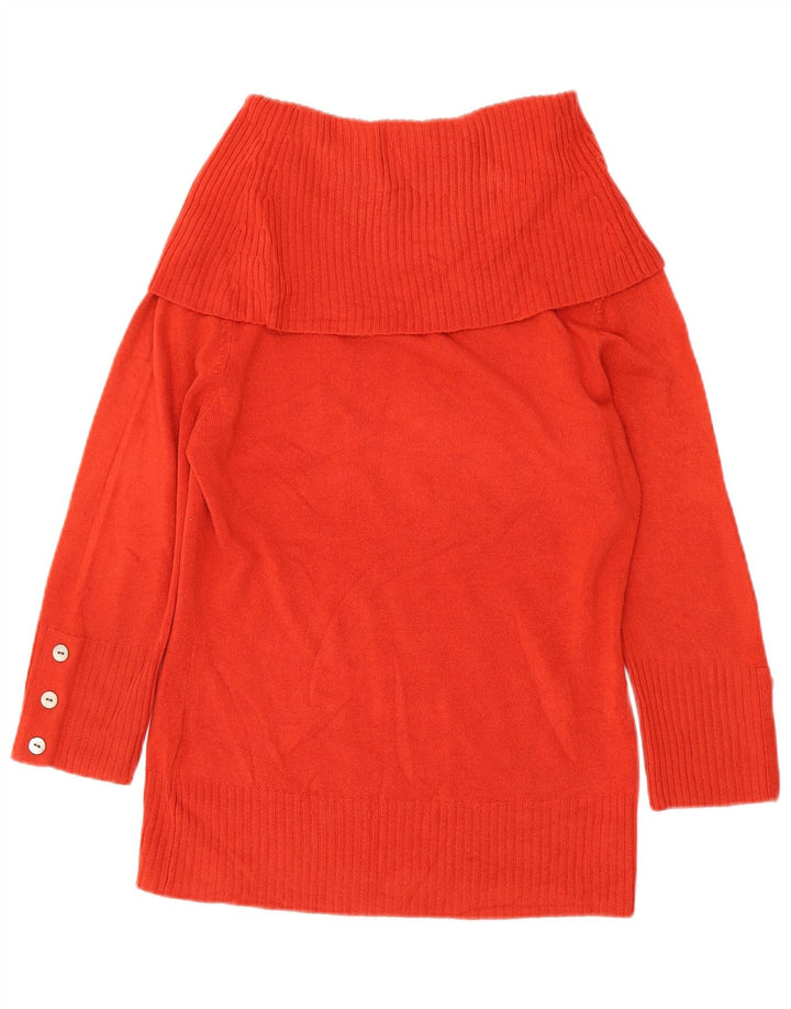 Per Una Womens Roll Neck Jumper Sweater UK 14 Medium Orange Acrylic