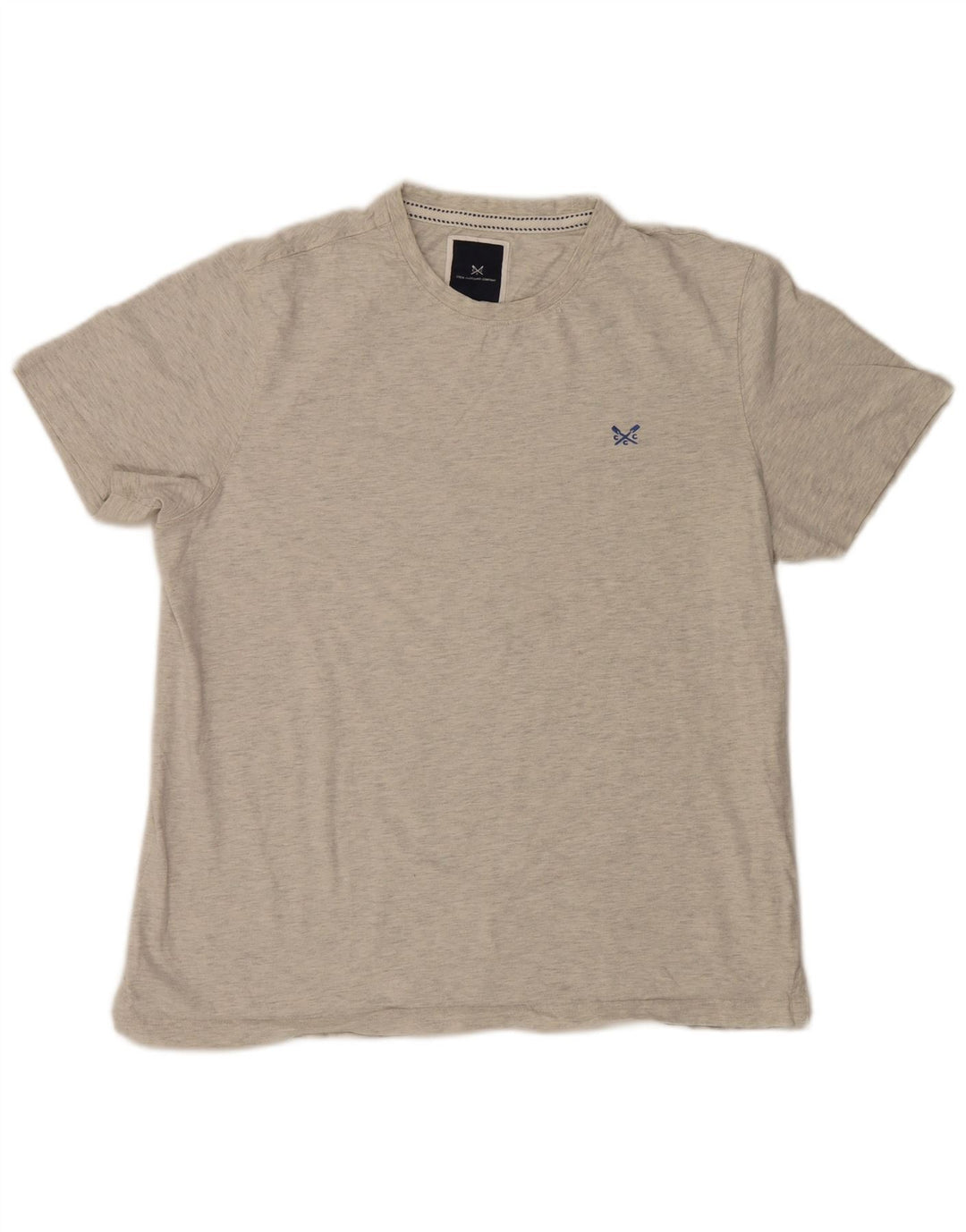 Crew Clothing Mens T-Shirt Top XL Grey Cotton