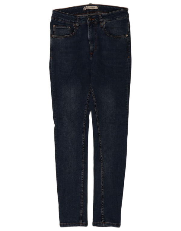Zara Mens Skinny Jeans EU 38 Small W30 L30 Navy Blue Cotton