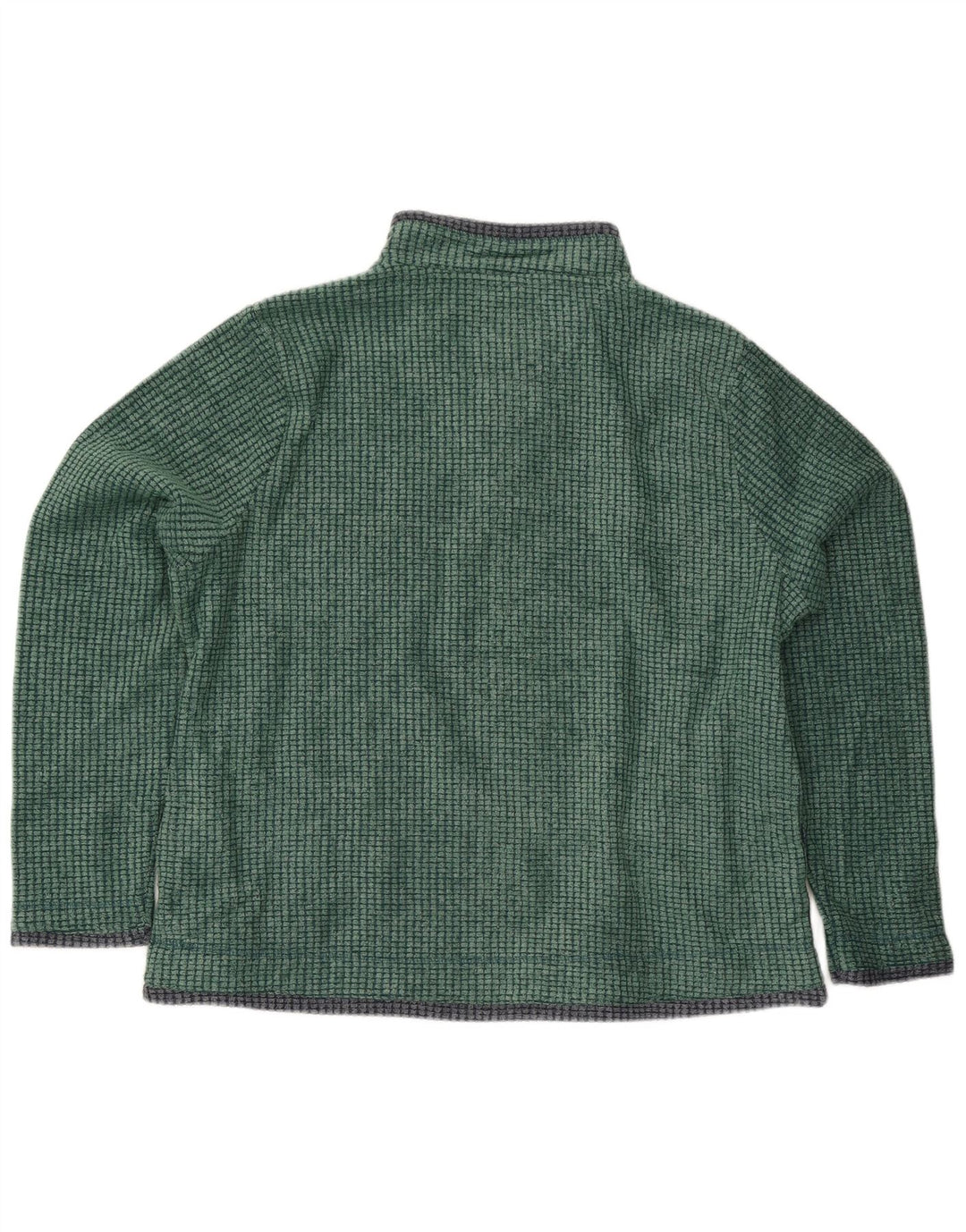 Weird Fish Mens Zip Neck Fleece Jumper XL Green Polyester