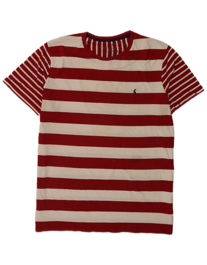 Joules Mens T-Shirt Top XL Red Striped Cotton
