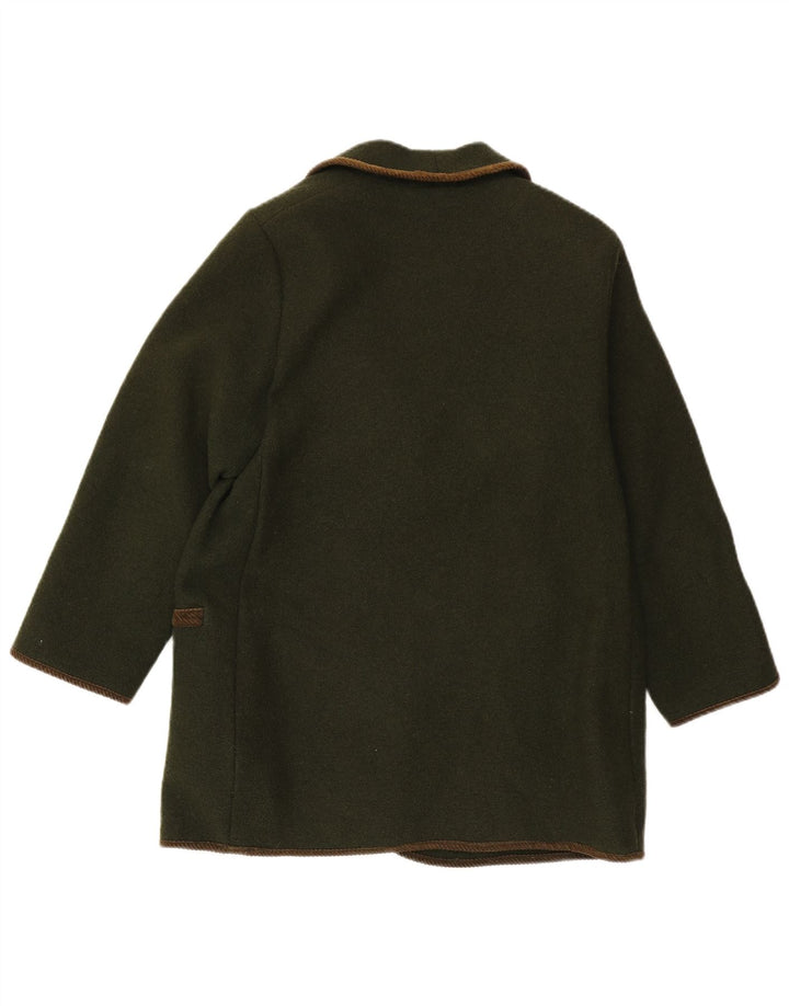 Vintage Womens 4 Button Blazer Jacket UK 12 Medium Green