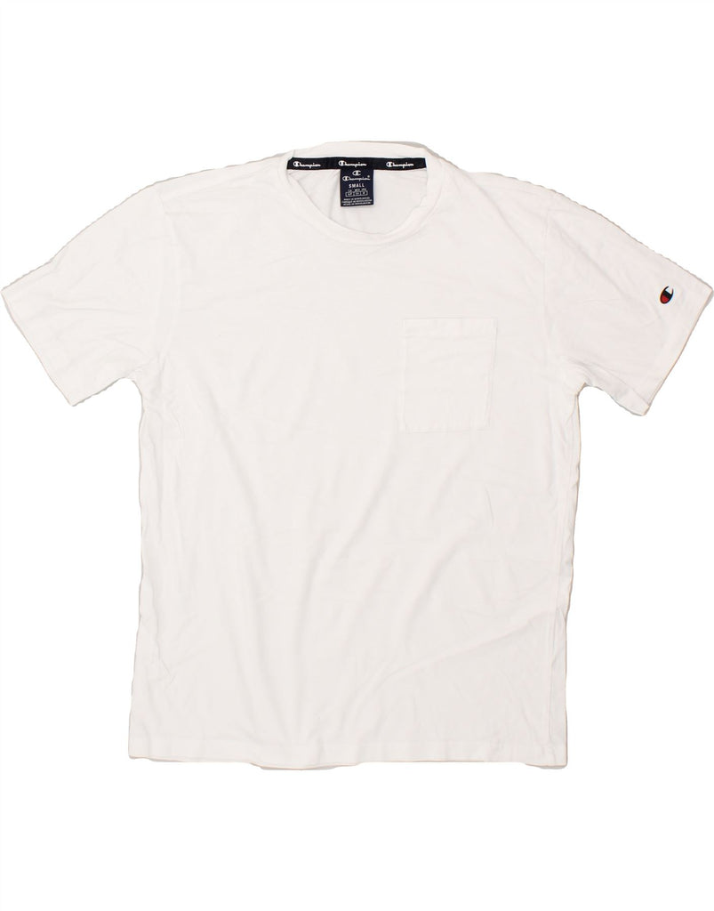 CHAMPION Mens T-Shirt Top Small White | Vintage Champion | Thrift | Second-Hand Champion | Used Clothing | Messina Hembry 