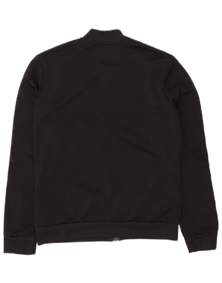 ADIDAS Girls Tracksuit Top Jacket 11-12 Years Black Polyester