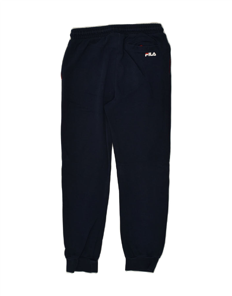 FILA Boys Tracksuit Trousers Joggers 13-14 Years Navy Blue Cotton | Vintage Fila | Thrift | Second-Hand Fila | Used Clothing | Messina Hembry 